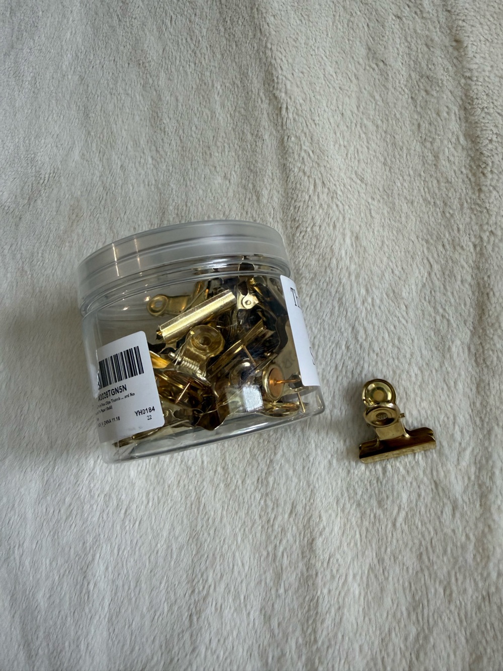 Gold Pushpin Clips